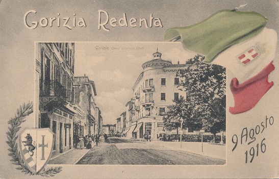 Razglednica Gorizia Redenta. Hrani Goriški Muzej